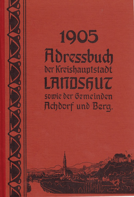 Adressbuch-Reprint Landshut 1905