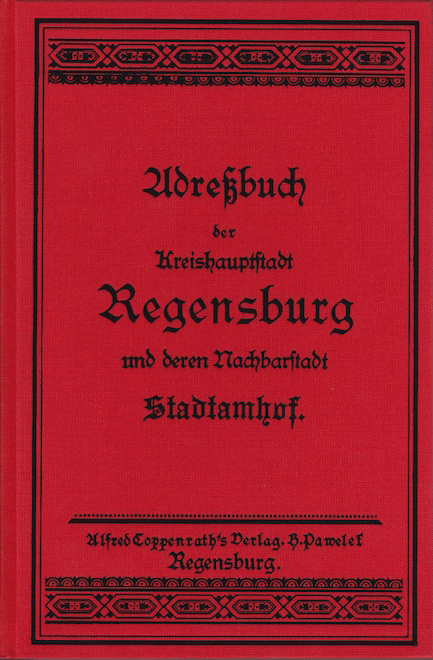 Adressbuch-Reprint Regensburg