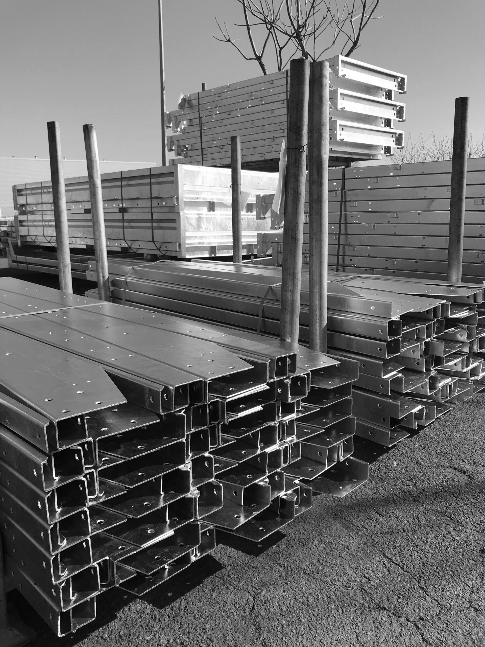 pièces en acier empilées