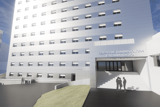 En una obra se está construyendo una gran estructura metálica.