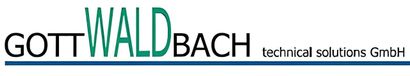 Logo: GOT, WALD, BACH. Text „Technical solutions GmbH“. Dunkelblaue Unterstreichung.