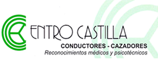 Logo de Centro Castilla con texto verde y gris: conductores-cazadores, reconocimientos m&eacute;dicos y psicot&eacute;cnicos