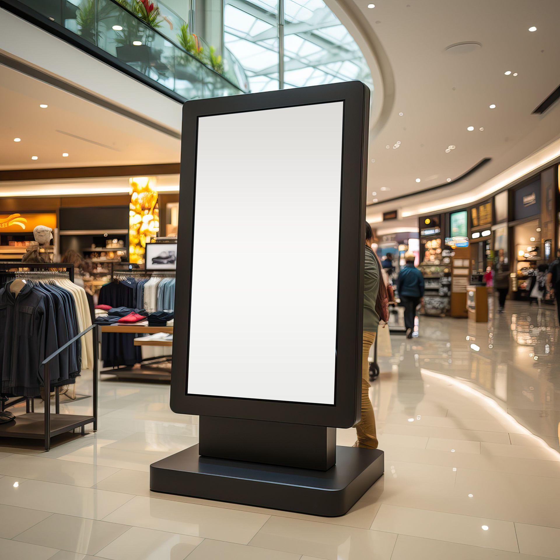 Affichage dynamique dans un centre commercial