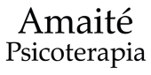 Logotipo de Amait&eacute; Psicoterapia con texto negro con serifa sobre fondo blanco