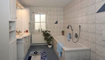 Badezimmer im Gasthof Pension Oswald