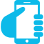 Icon Hand mit Smartphone
