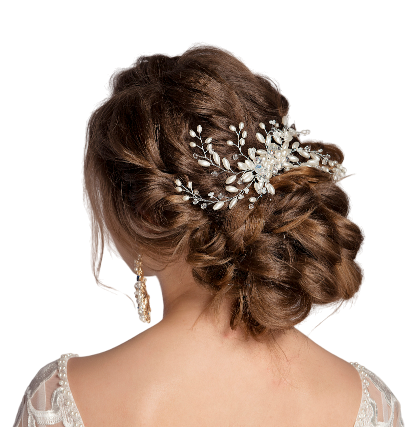Chignon de mariage vu de derrière