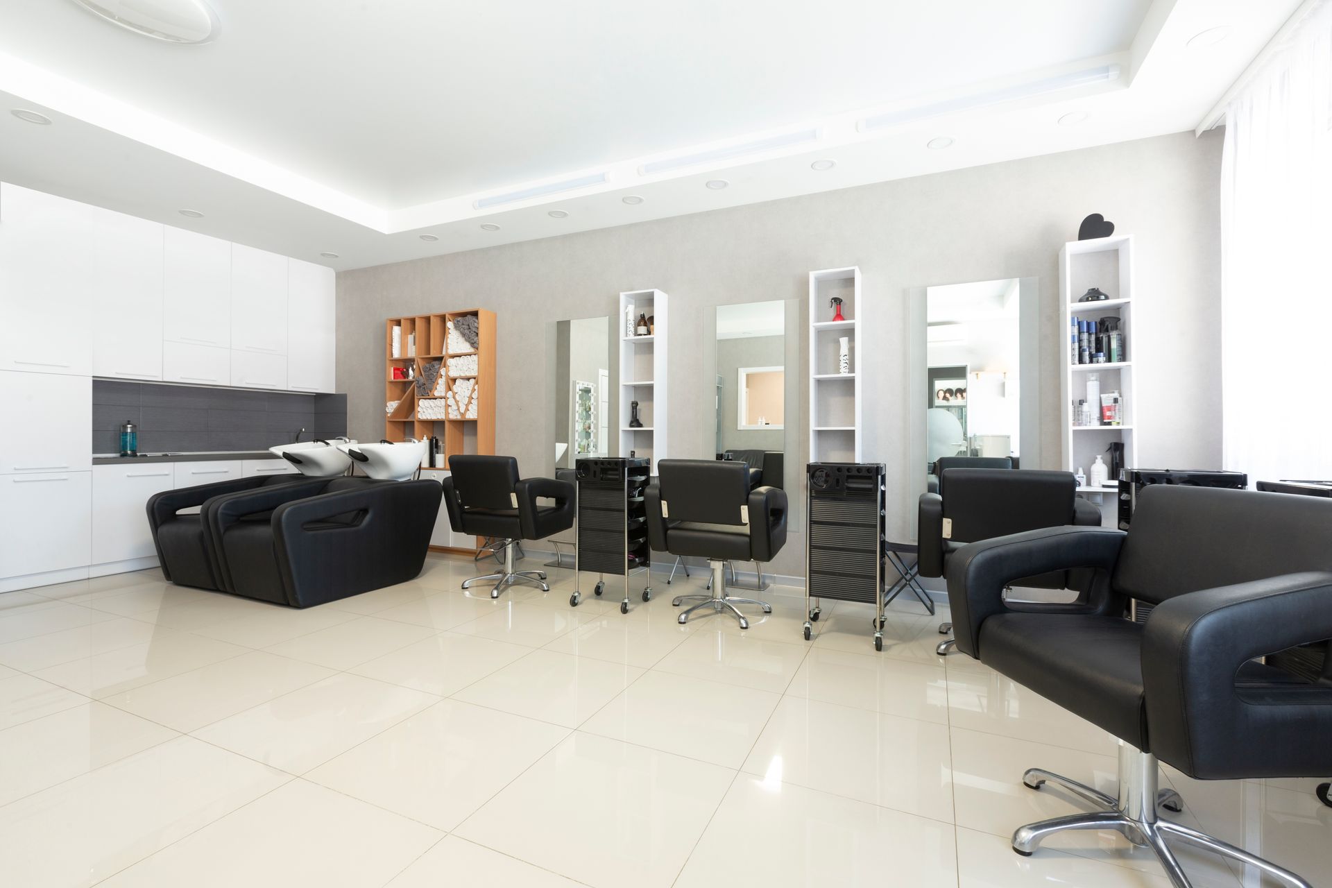 Grand salon de coiffure