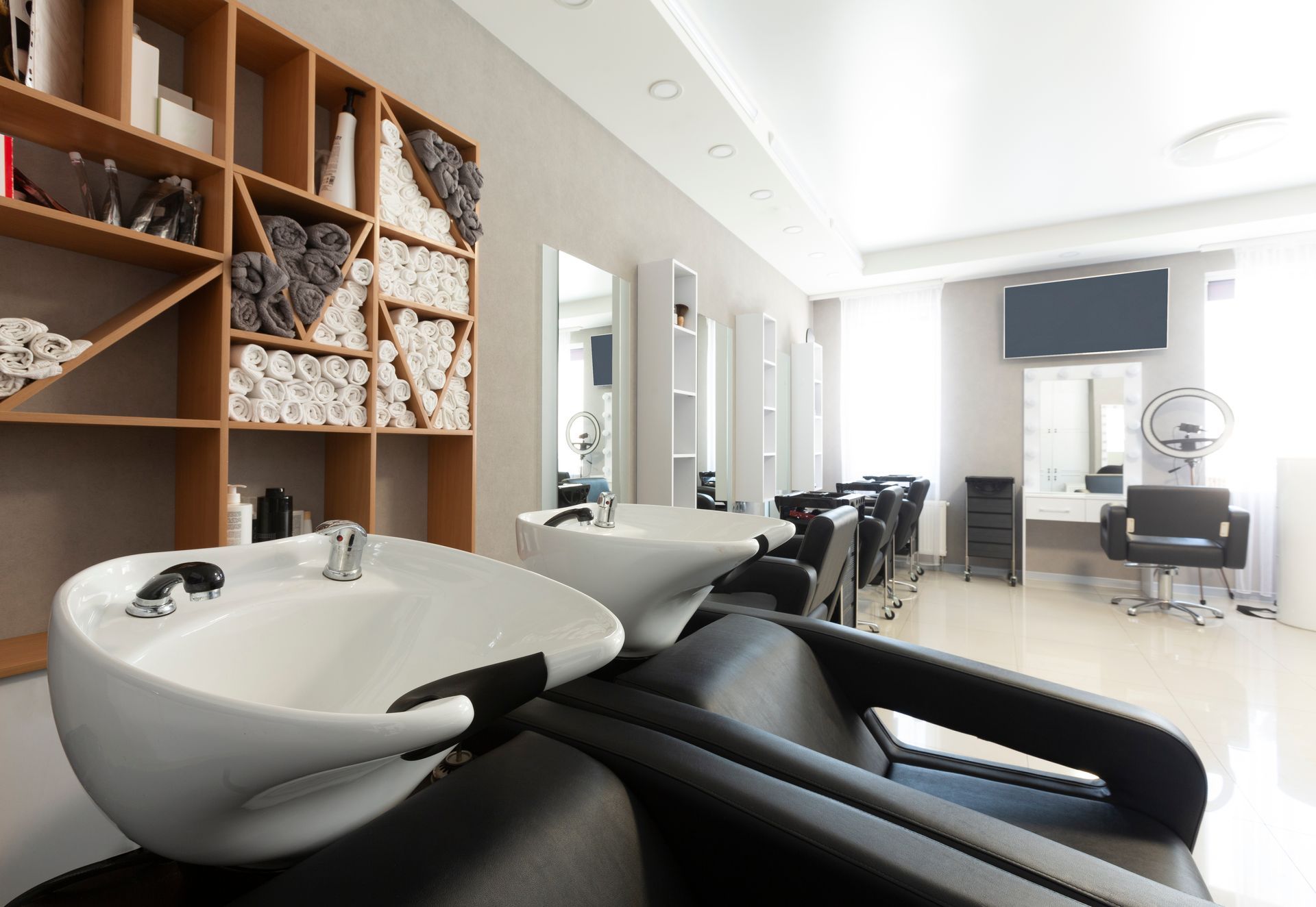 Beau salon de coiffure