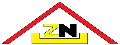Ein gelb-schwarzes Logo mit einem roten Dreieck und dem Buchstaben n darauf.