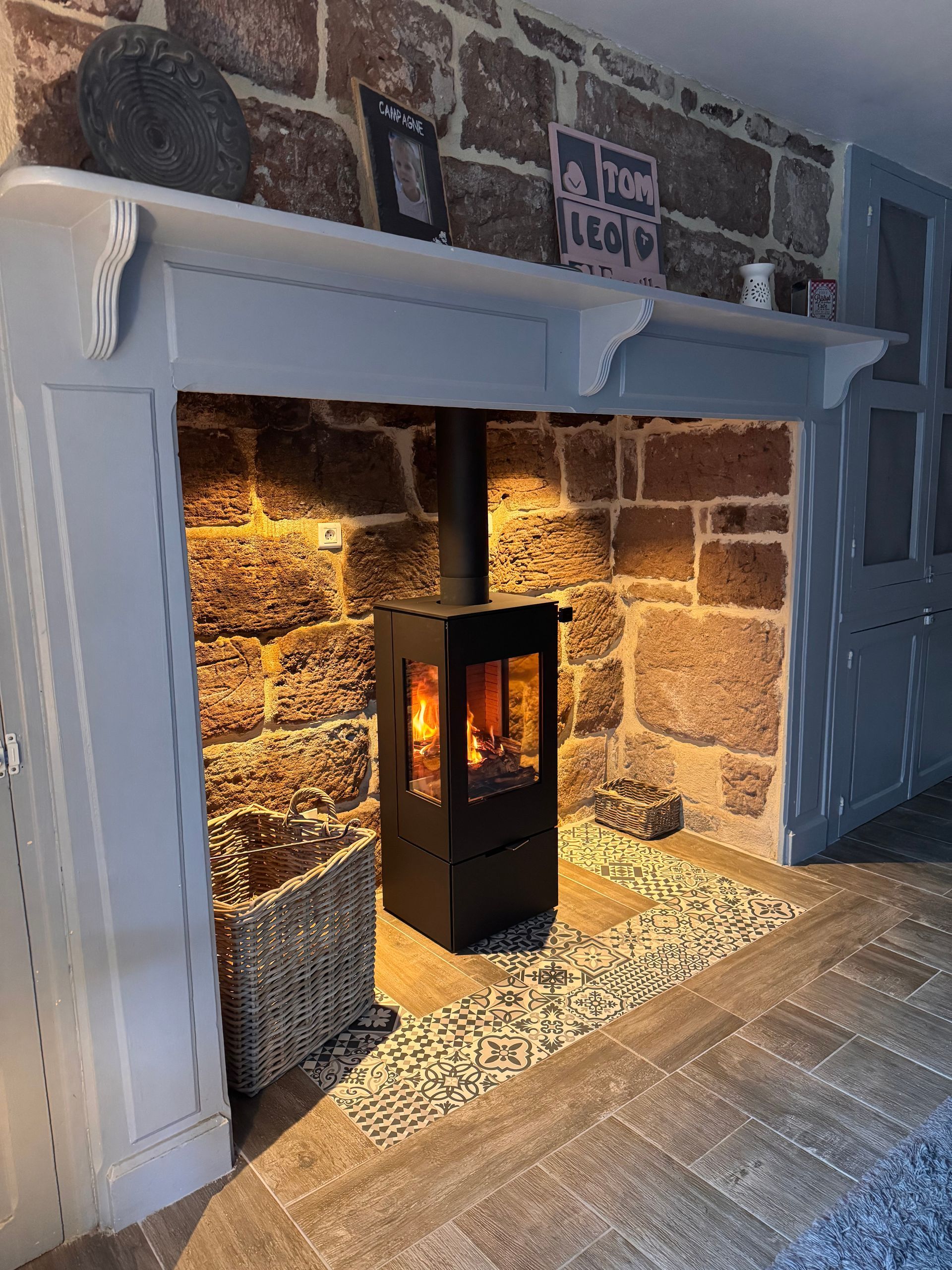 installation d'un insert à bois