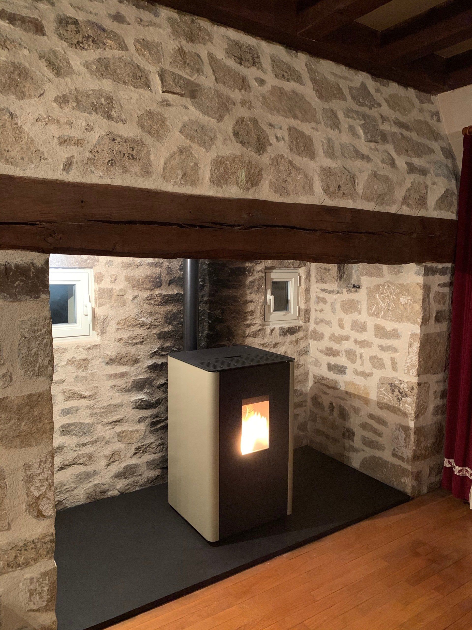 pose de poêle à pellets