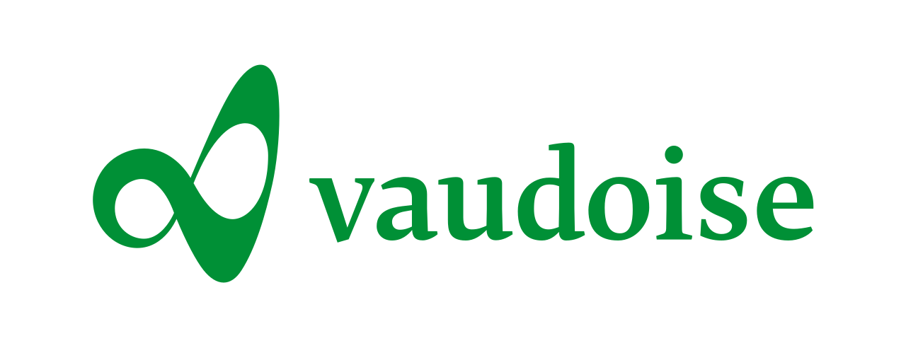 Logo vert avec un symbole et le mot « vaudoise ».