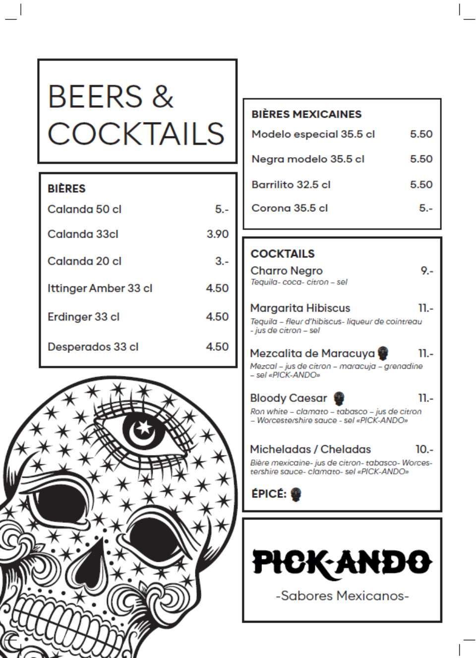 bières et cocktails