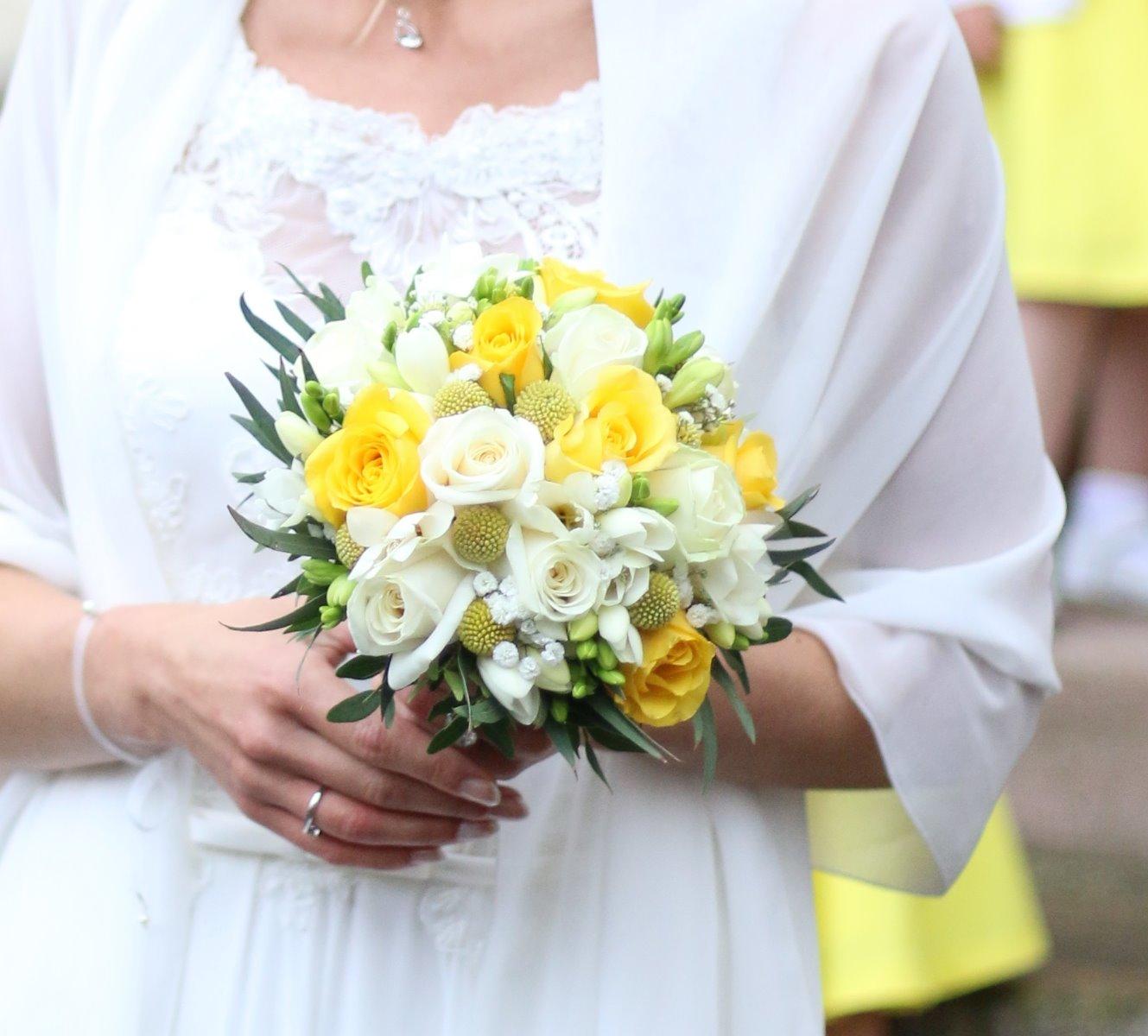 Estelle Leclerc/ Bouquet de mariée jaune et blanc