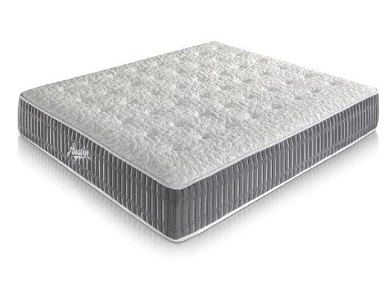 Un colchón está colocado encima de una superficie blanca.