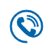 Icon Telefonhörer in einem unvollendeten Kreis