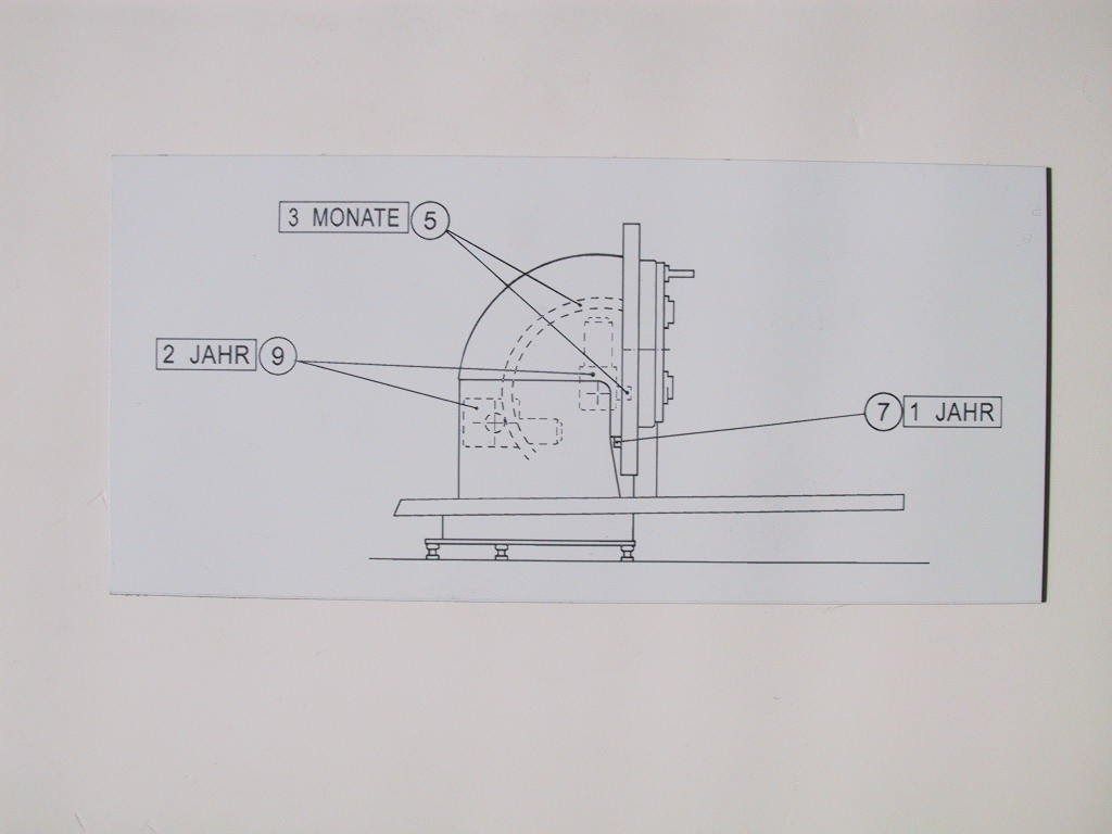 Kaarevan teollisuusosan tekninen kaavio, jossa on numeroidut merkinnät ja mittausviivat.