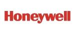 Logotipo de Honeywell en texto rojo sobre fondo blanco