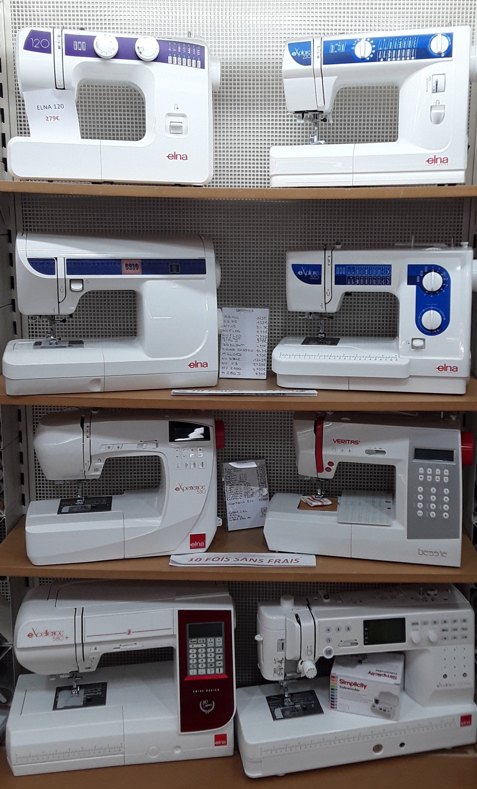 Sélection de machines à coudre