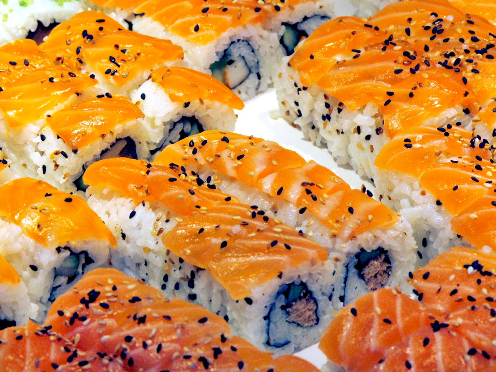 Nos sushis au saumon
