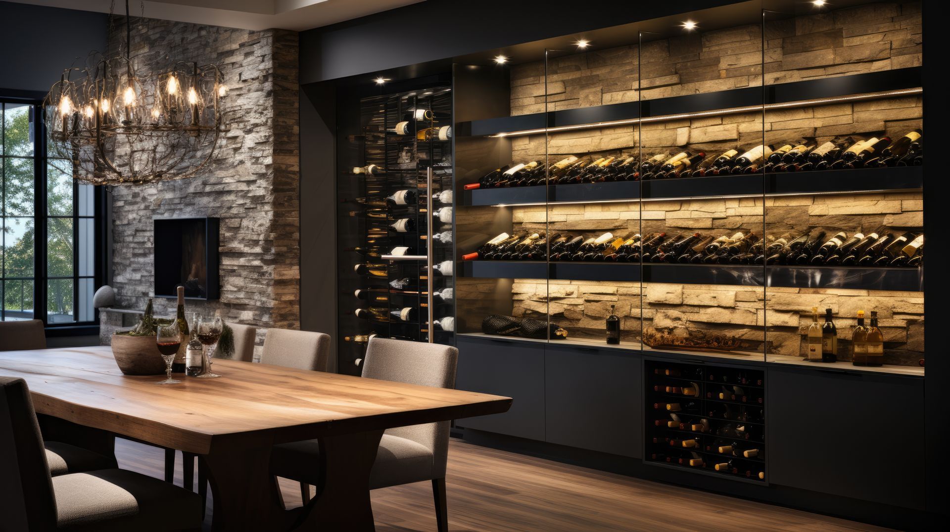 JBM Bois Services, ameublement sur mesure d'une cave à vin