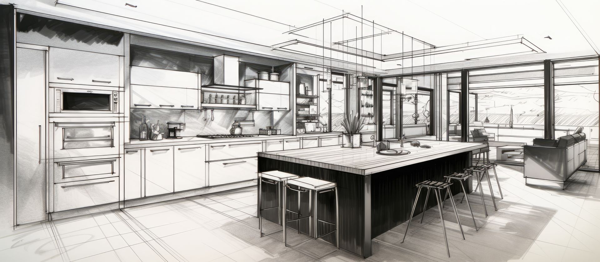 Conception d'un plan pour la fabrication de meubles sur mesure pour une cuisine - JBM Bois Services, agenceurs sur mesure près de Lyon