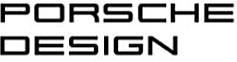 Ein Logo für Porsche Design wird auf weißem Hintergrund angezeigt