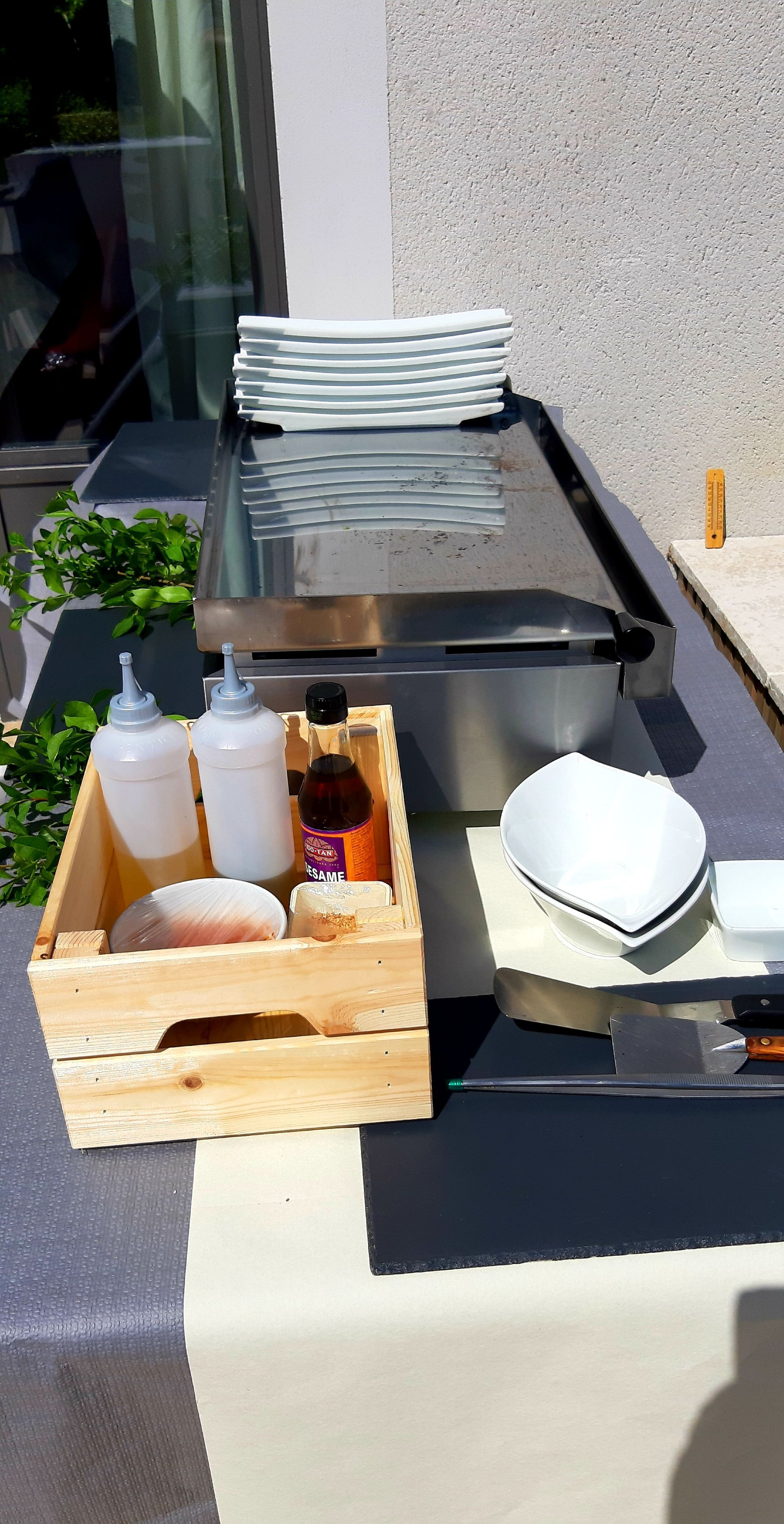 Plancha pour buffet en plein air
