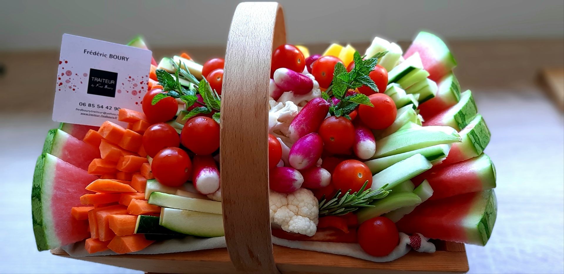Petite panière individuelle avec légumes