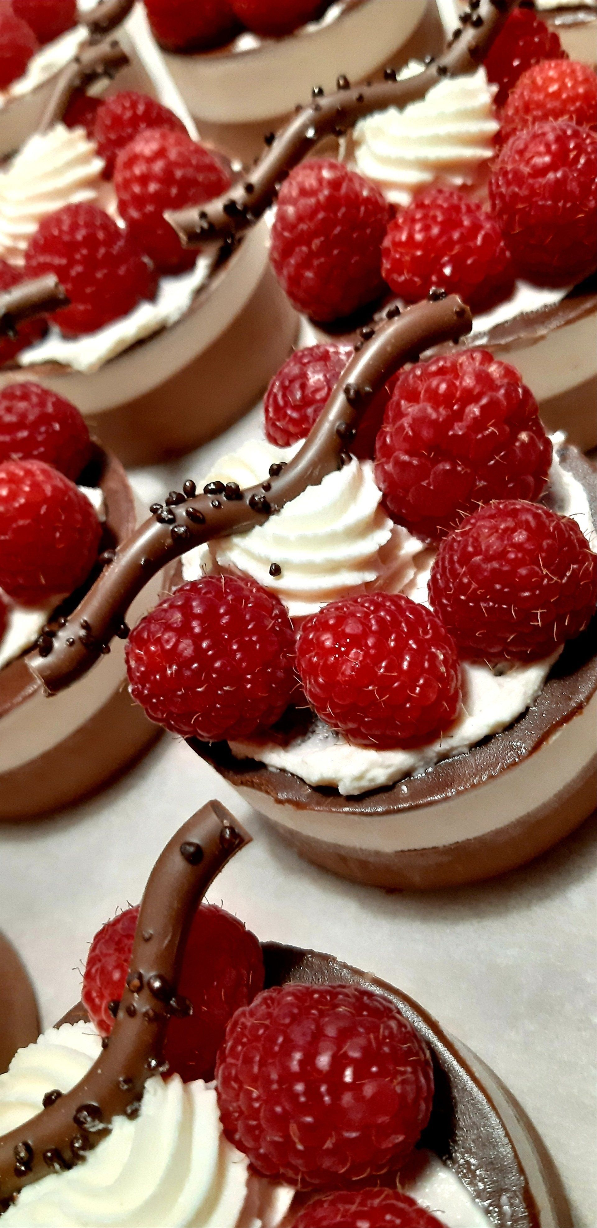 Desserts chocolat framboise