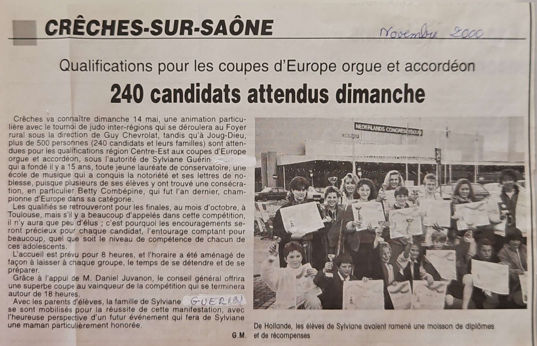 Article de journal annonçant les qualifications pour les Coupes d'Europe, qui attendent 240 candidats.