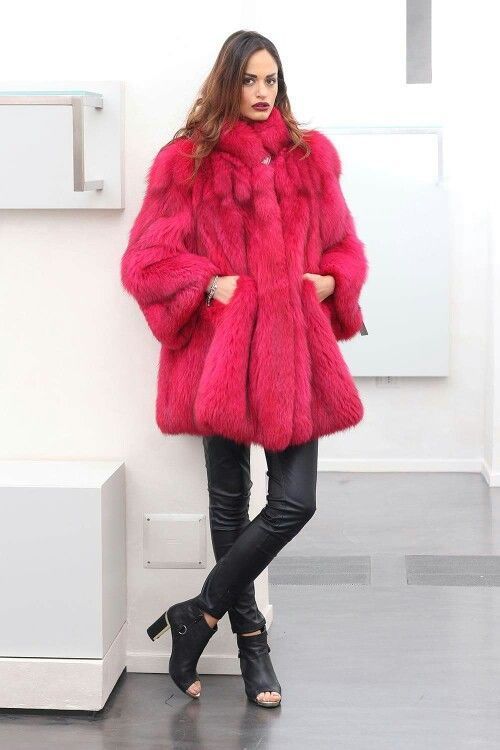Pink fox coat – SR Furs Diffusion Ltd
