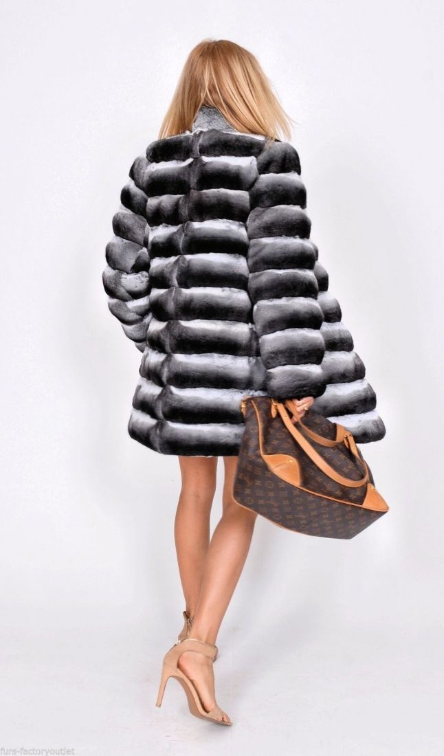 Chinchilla coat from behind – SR Furs Diffusion Ltd