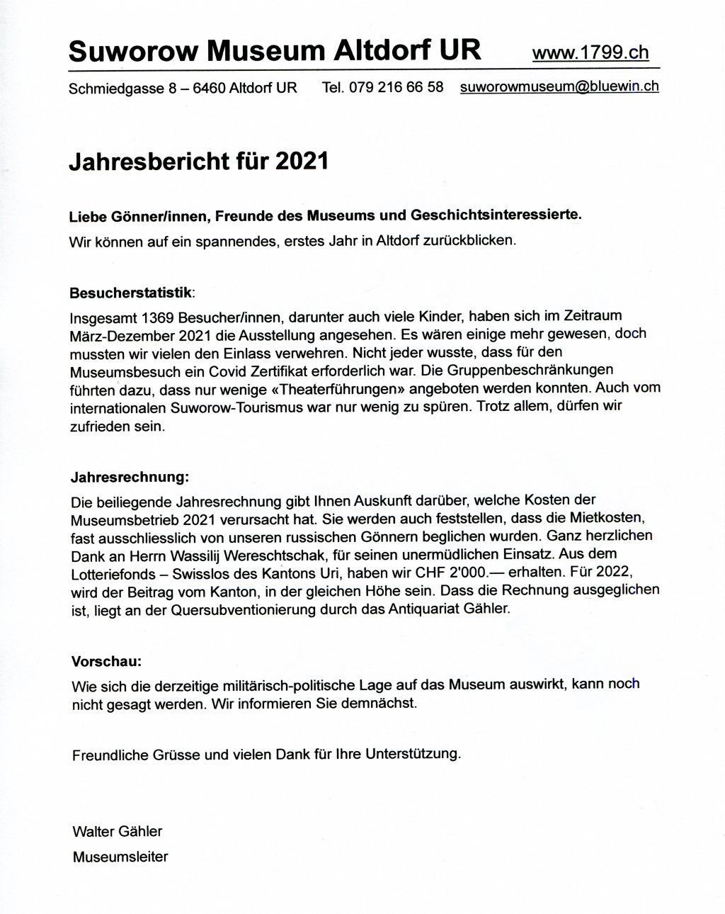 Suworow Museum Altdorf UR