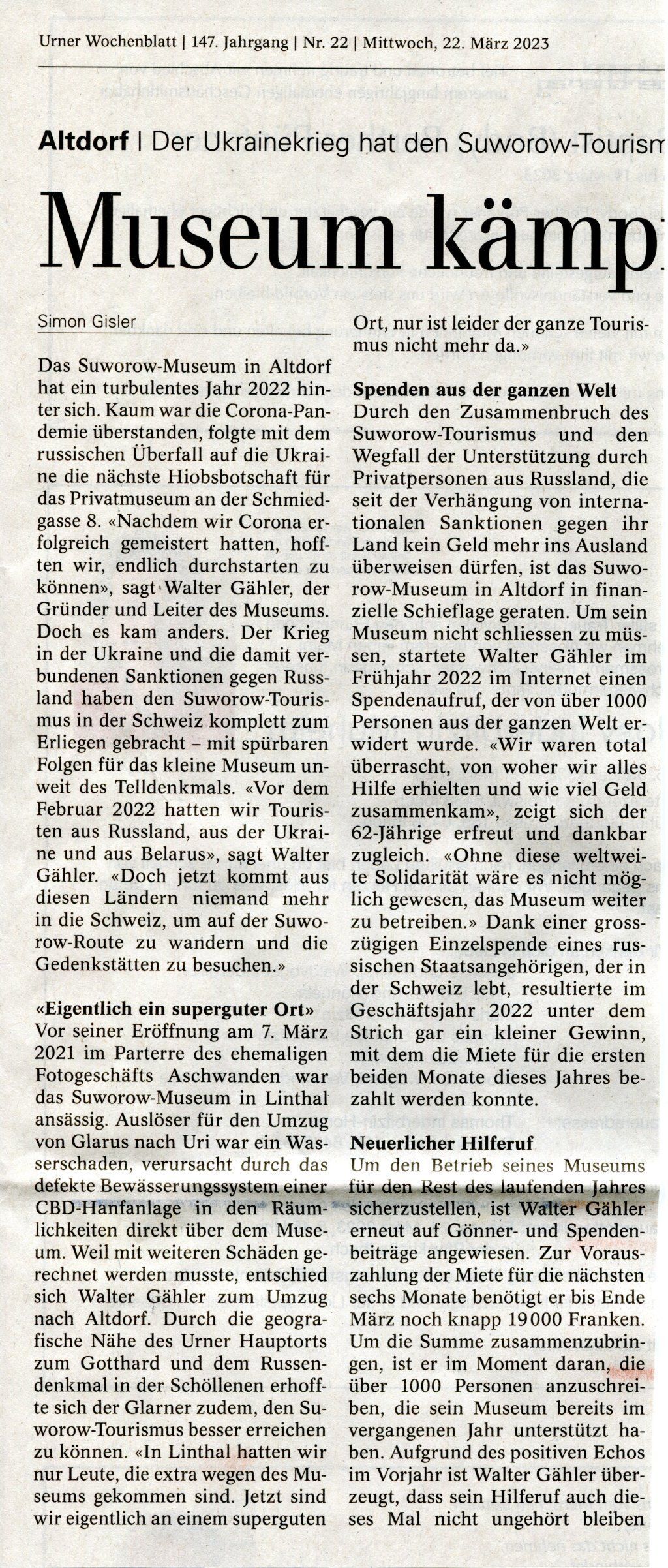 Suworow Museum Altdorf UR