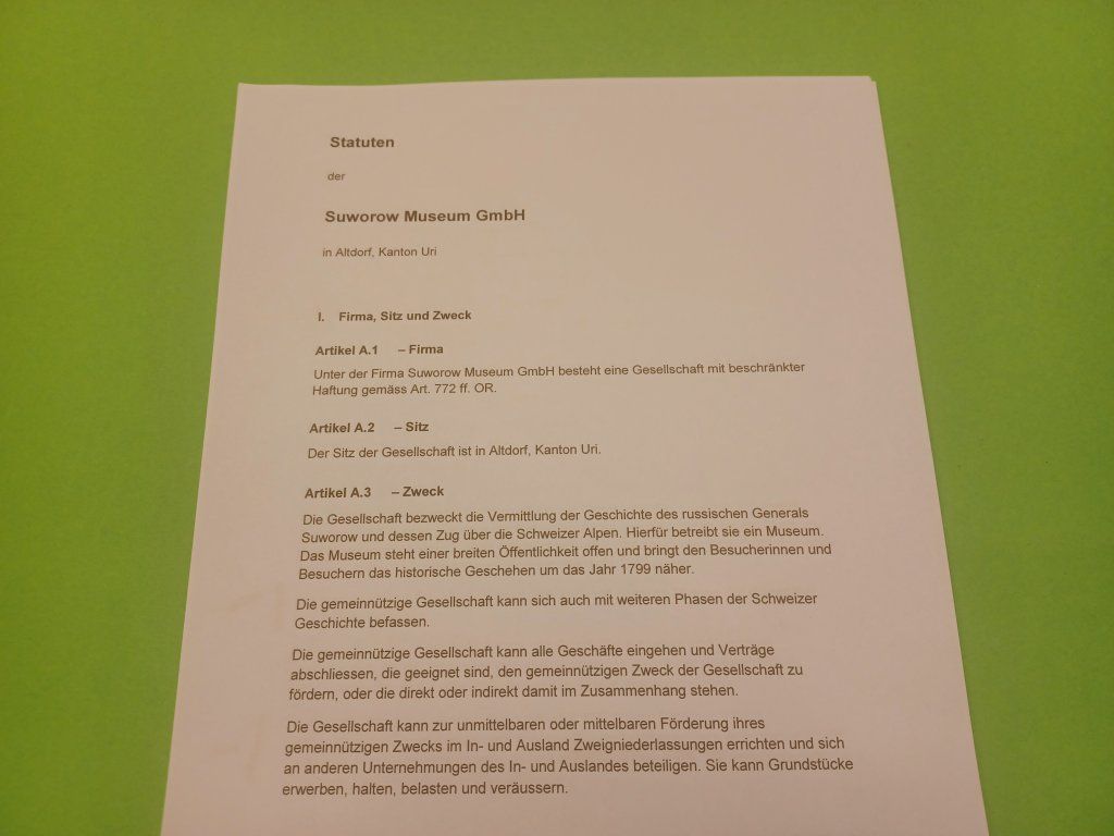 Suworow Museum Altdorf UR