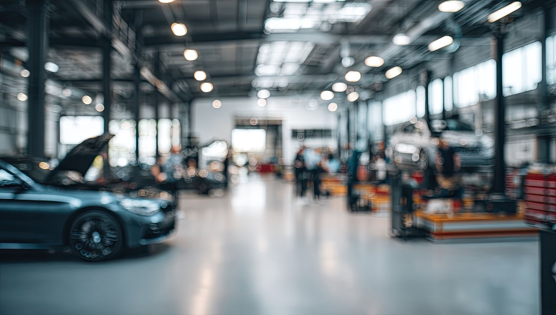 Un atelier de carrosserie
