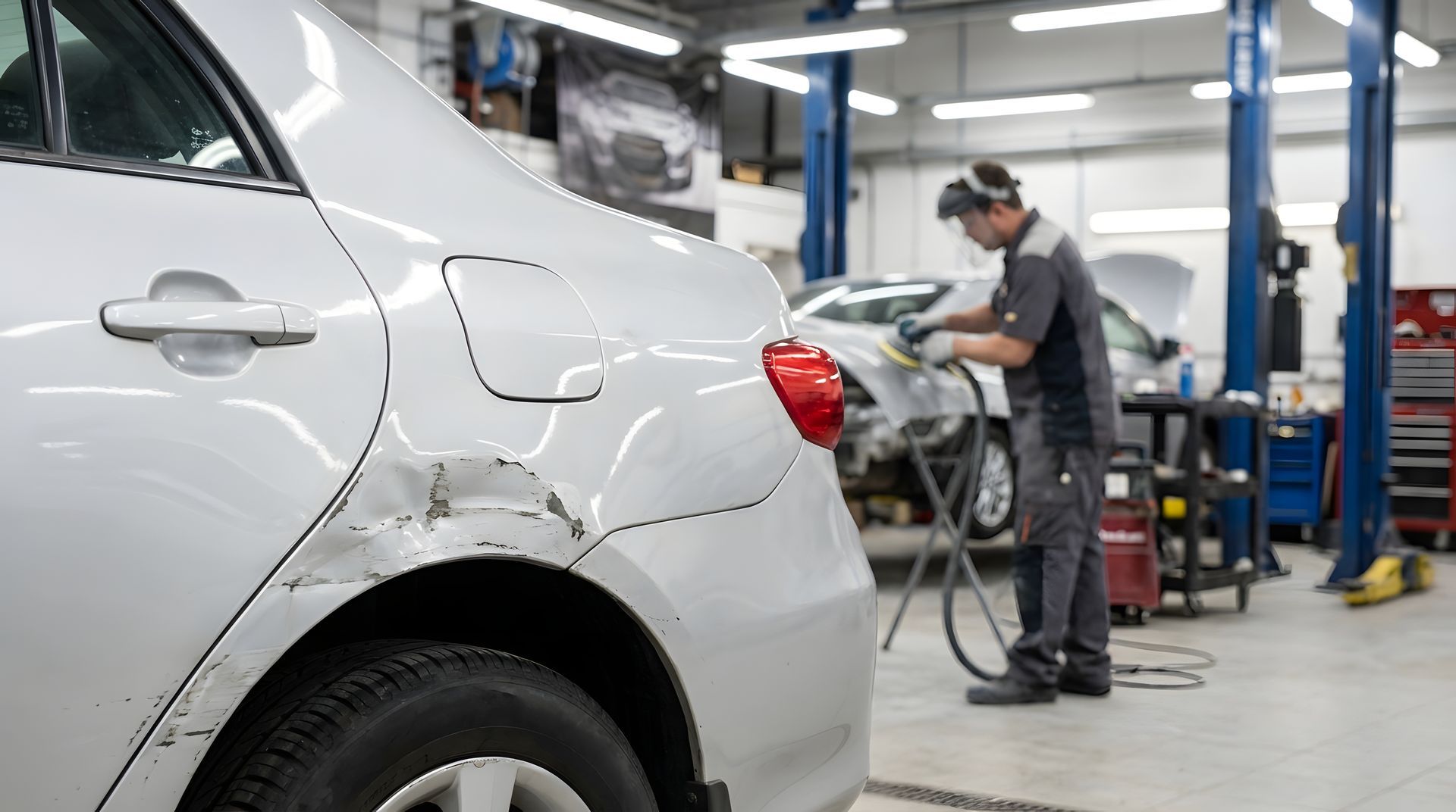 Une carrosserie abîmée