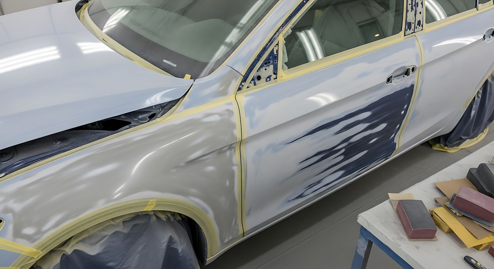 Préparation de peinture de carrosserie