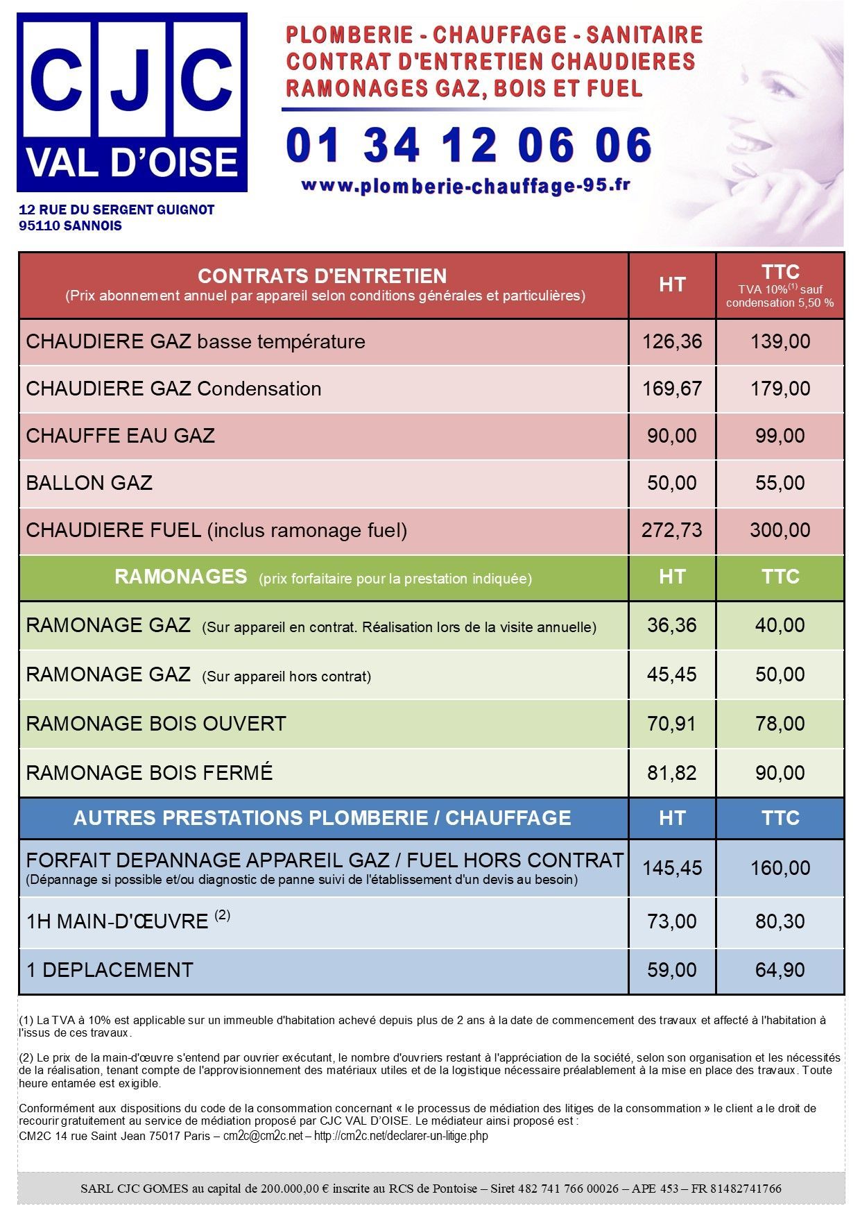 tarif contrat d'entretien chaudière à proximité de sannois
