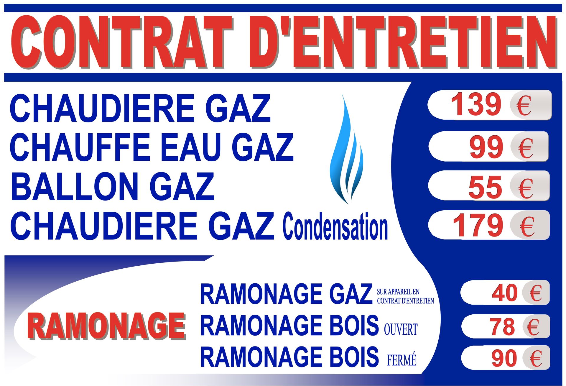 tarif entretien chaudiere