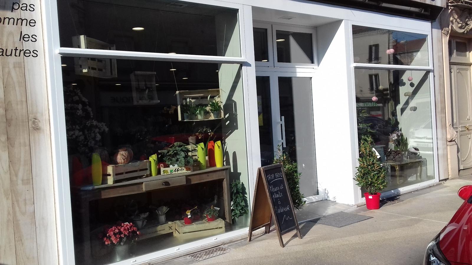 réalisation d une vitrine + porte technique commerce