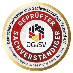 The logo for deutscher gutachter und sachverständigen verband e.v.
