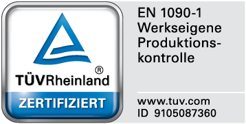 Ein blau-weißes Logo für den TÜV Rheinland