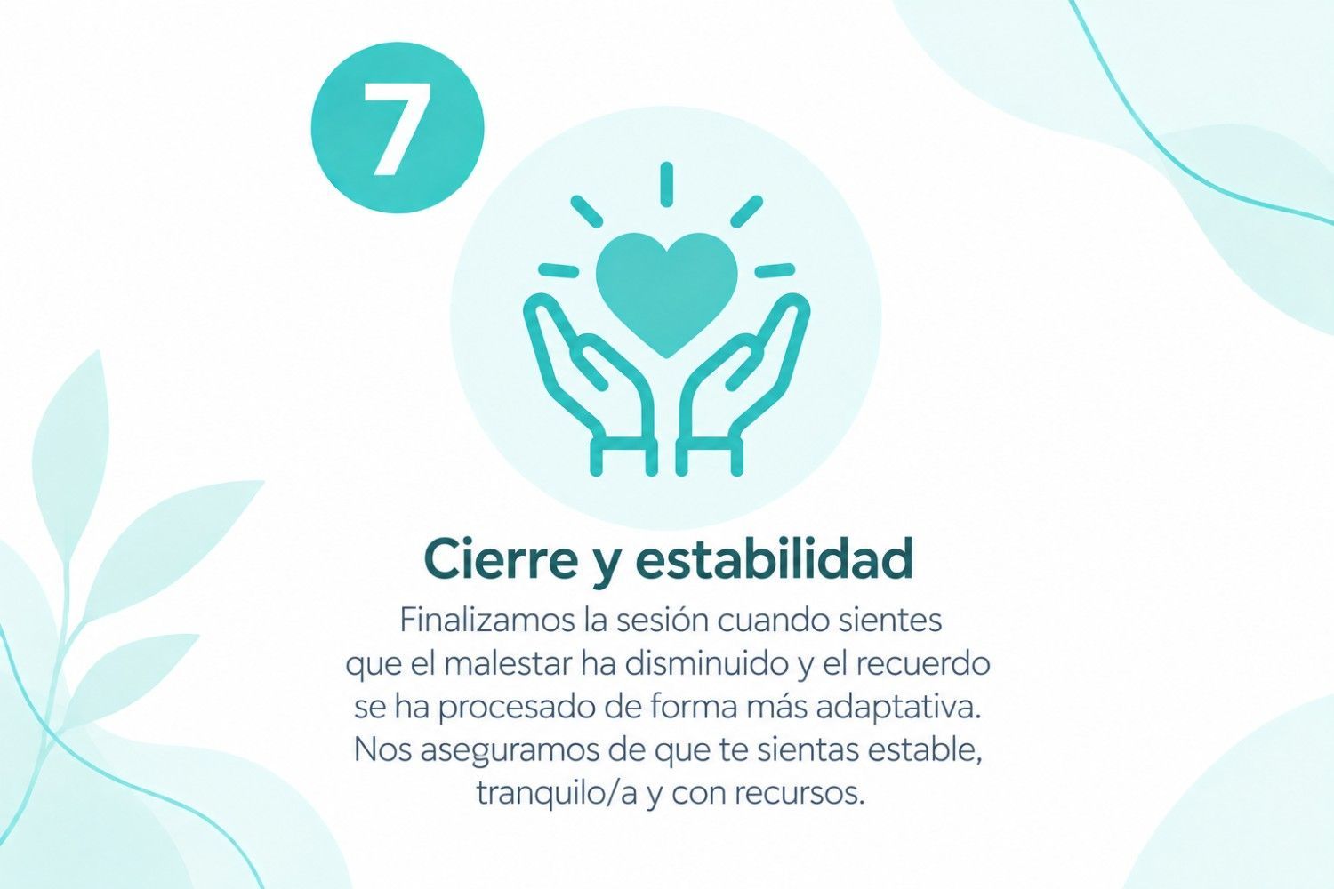 Cerra y estabilidad con manos sosteniendo un corazón, fondo blanco y turquesa