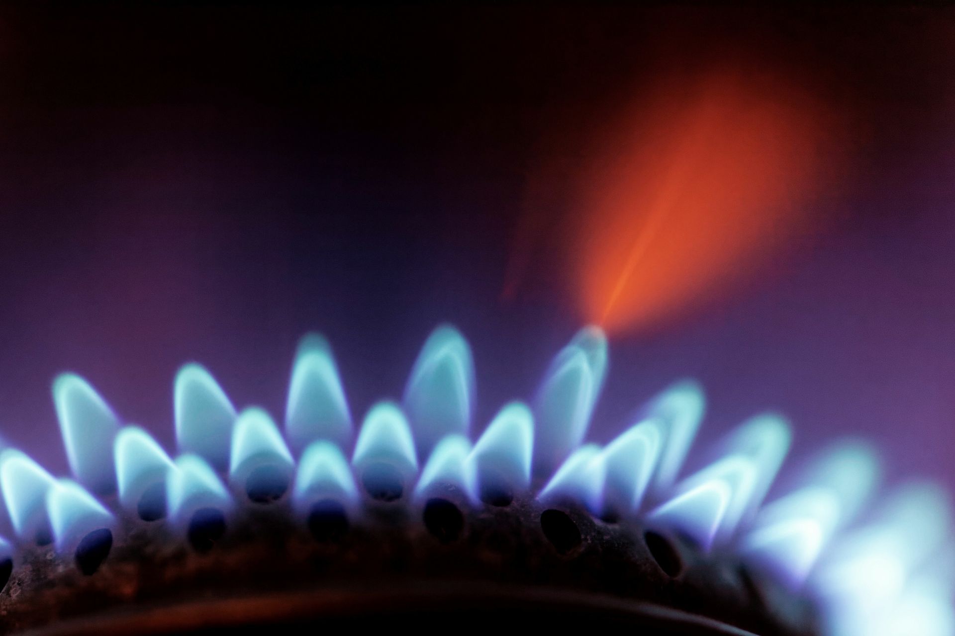ZZoom sur les flammes d'un gaz