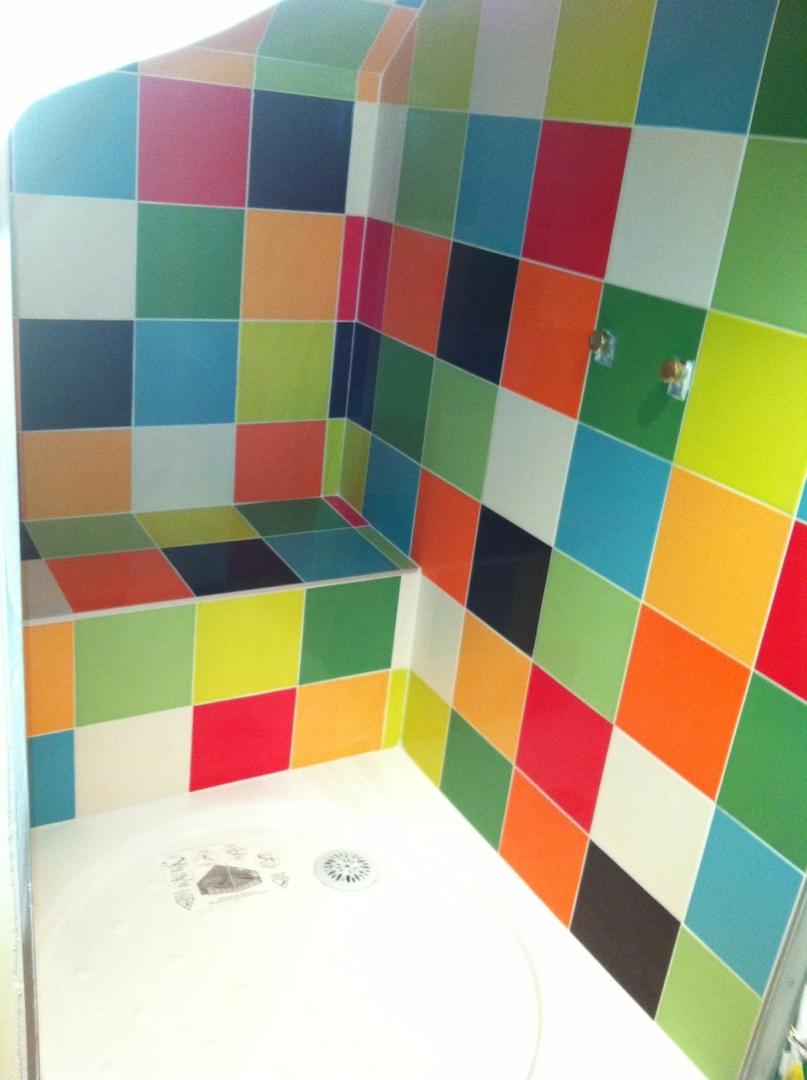 Réalisation d'une douche (modèle Arlequin)