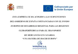 A sign that says cofinanciado por la union europea on it