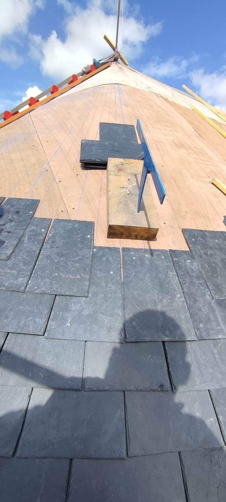 Pose d'ardoise grise